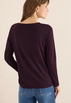 Basic shirt met rimpels
