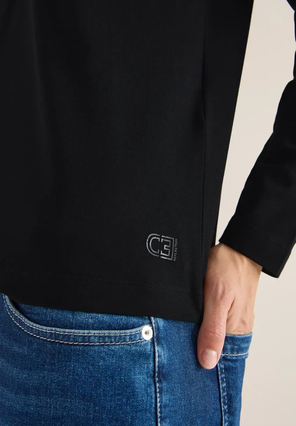 Basic shirt met rimpels