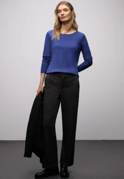 Basic shirt met ronde hals