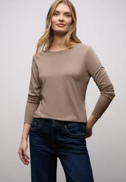 Basic shirt met ronde hals