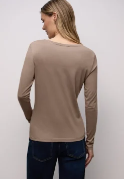 Basic shirt met ronde hals