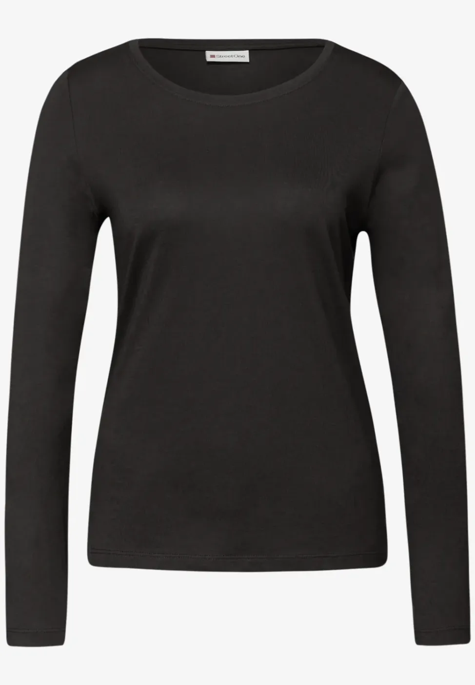 Basic shirt met ronde hals