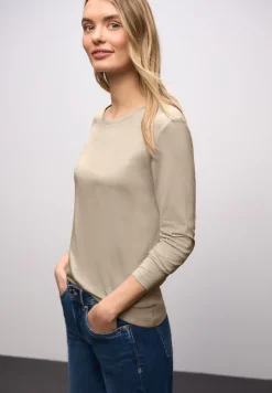 Basic shirt met ronde hals