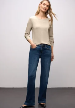 Basic shirt met ronde hals