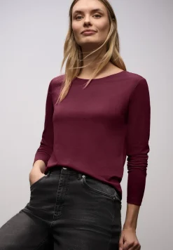 Basic shirt met ronde hals