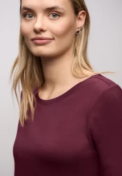 Basic shirt met ronde hals