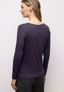 Basic shirt met ronde hals