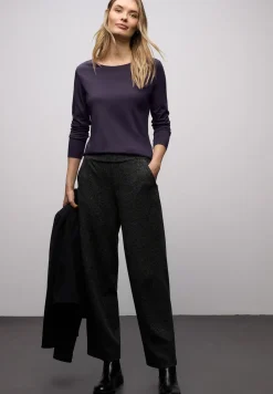 Basic shirt met ronde hals