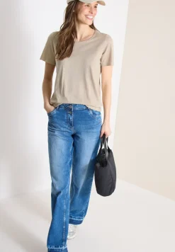 Basic Shirt met ronde hals