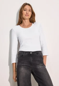 Basic shirt met ronde hals