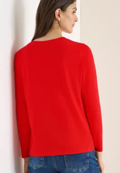 Basic shirt met ronde hals