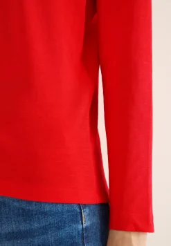 Basic shirt met ronde hals