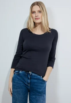 Basic shirt met ronde hals