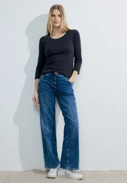 Basic shirt met ronde hals