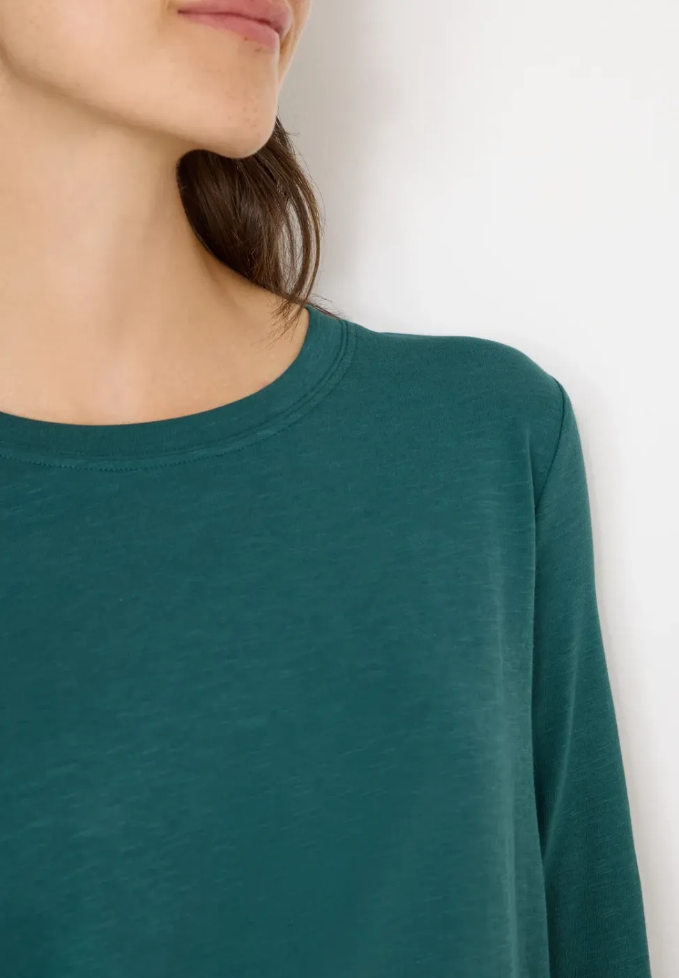Basic shirt met ronde hals