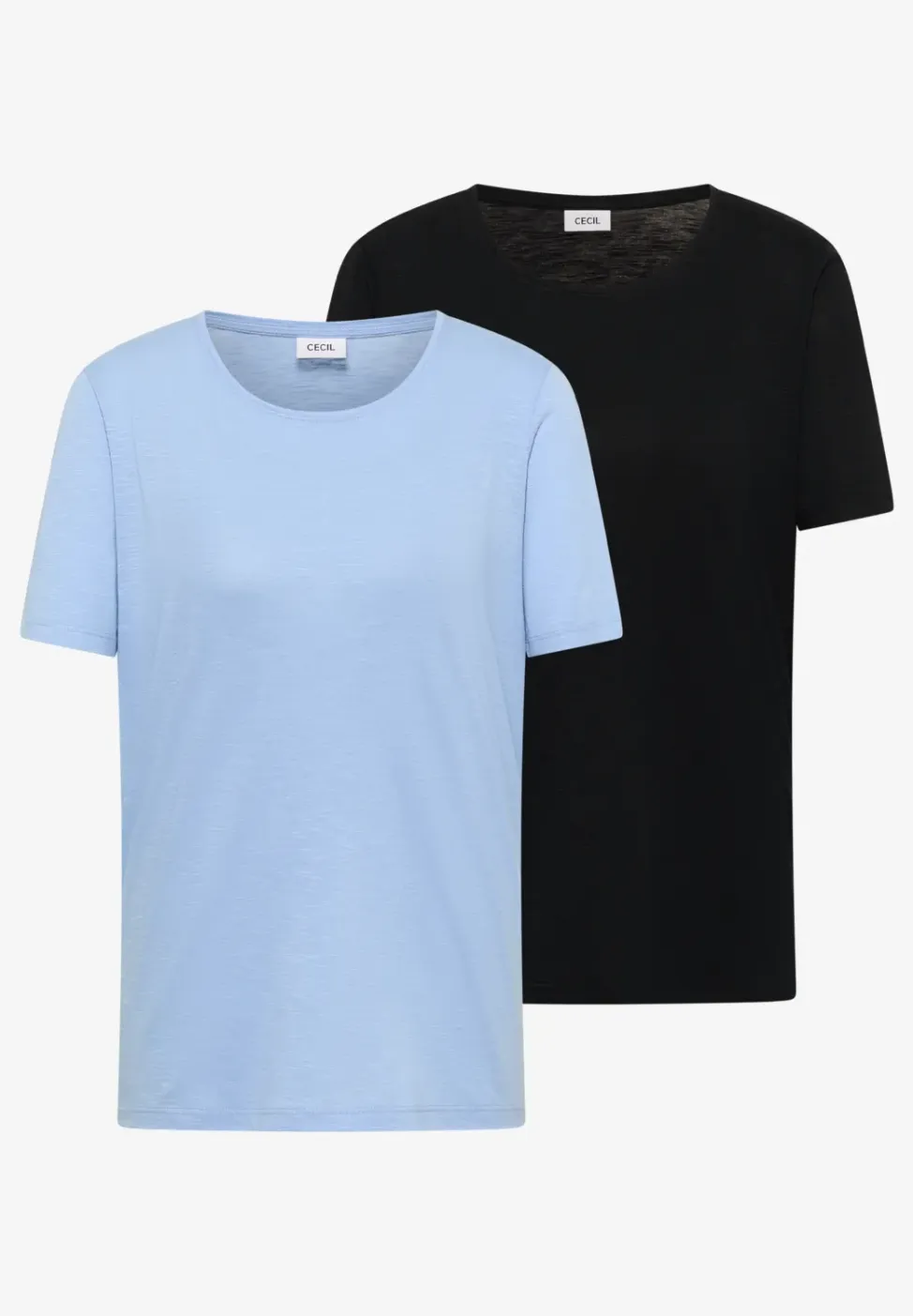 Basic Shirt met ronde hals in een 2-pack