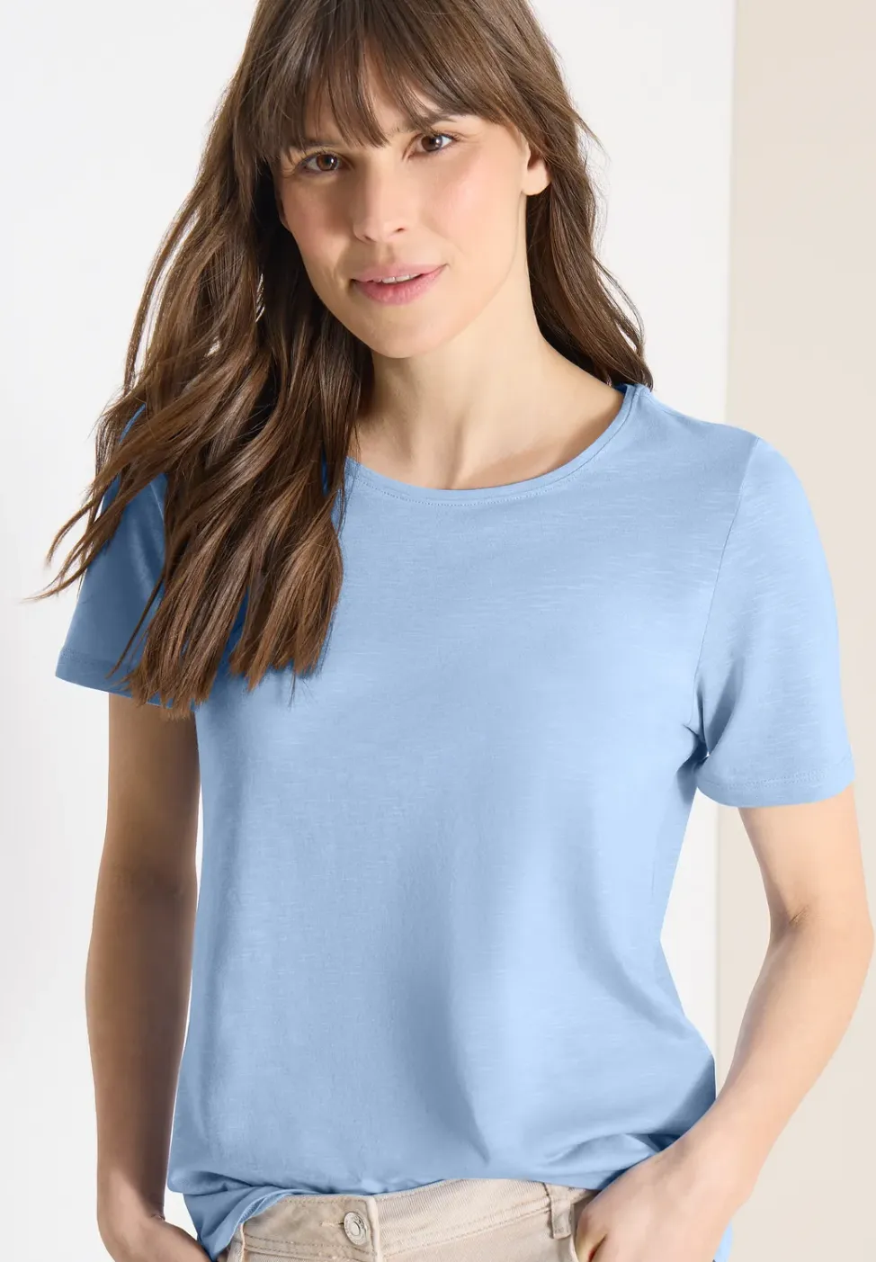 Basic Shirt met ronde hals in een 2-pack