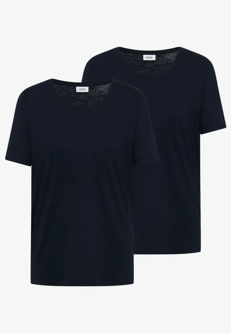Basic Shirt met ronde hals in een 2-pack