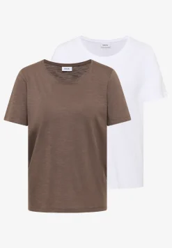 Basic Shirt met ronde hals in een 2-pack