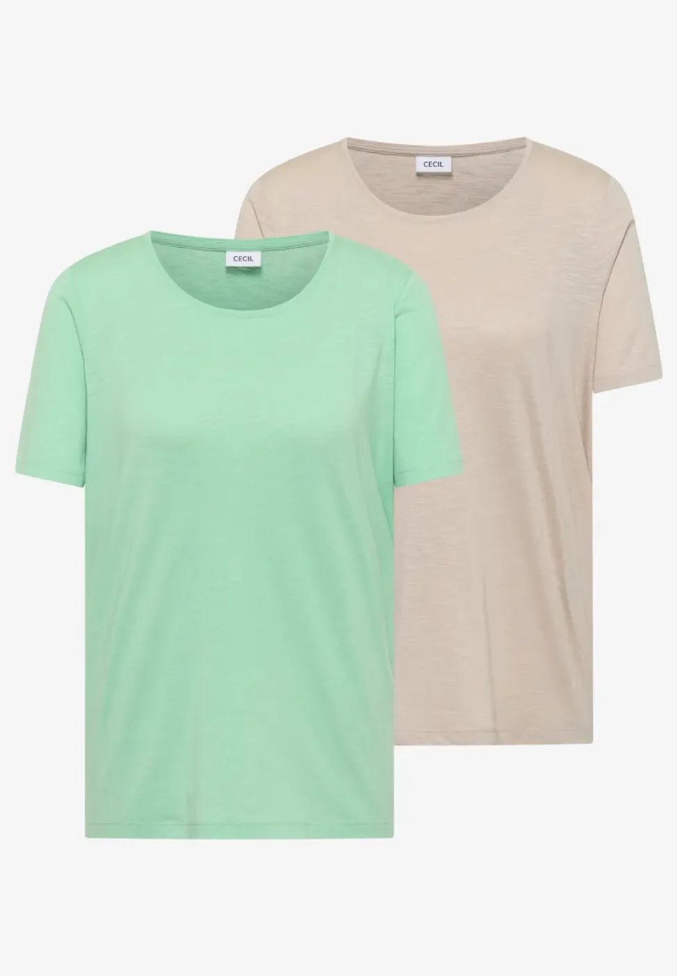 Basic Shirt met ronde hals in een 2-pack
