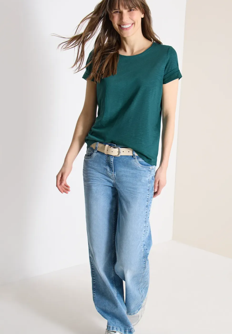 Basic Shirt met ronde hals in een 2-pack