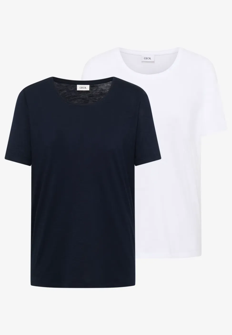Basic Shirt met ronde hals in een 2-pack