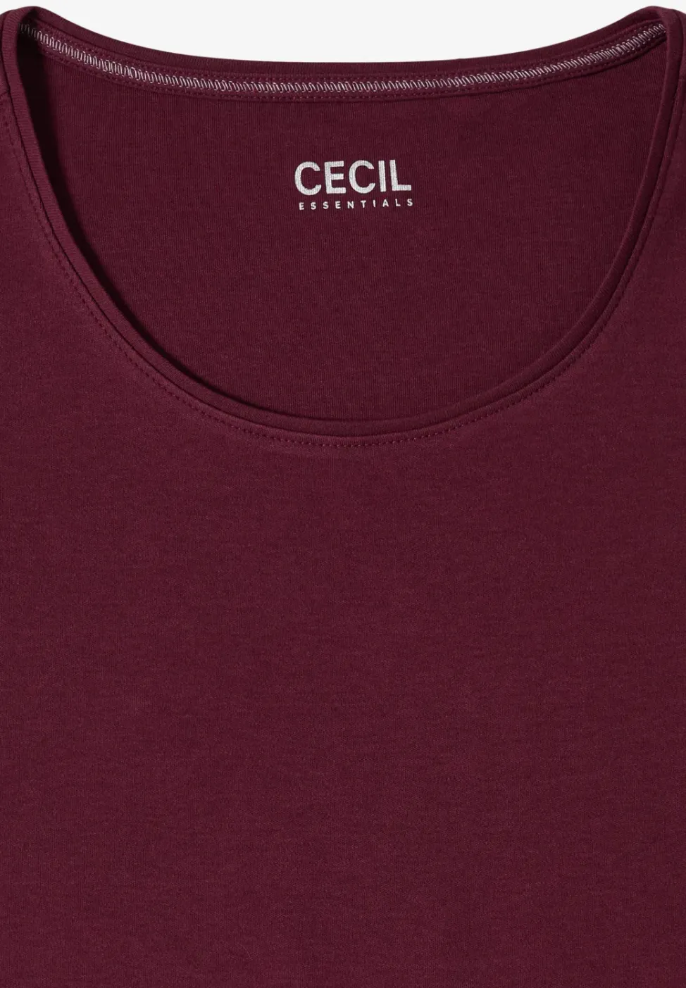 Basic Shirt met ronde hals in effen kleur