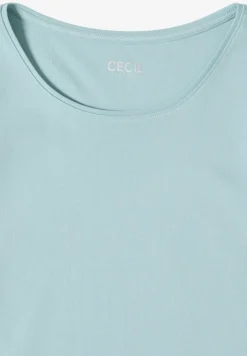 Basic Shirt met ronde hals in effen kleur