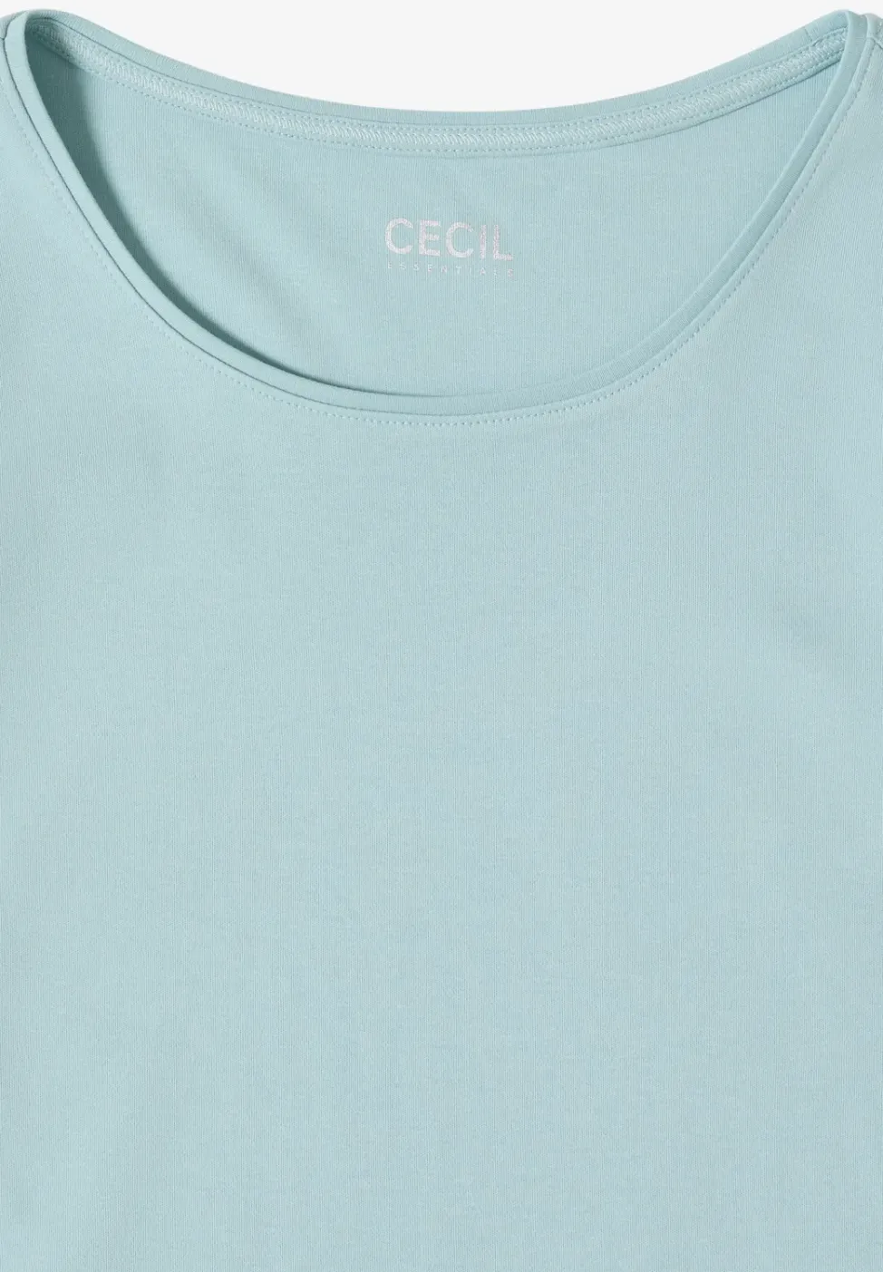Basic Shirt met ronde hals in effen kleur