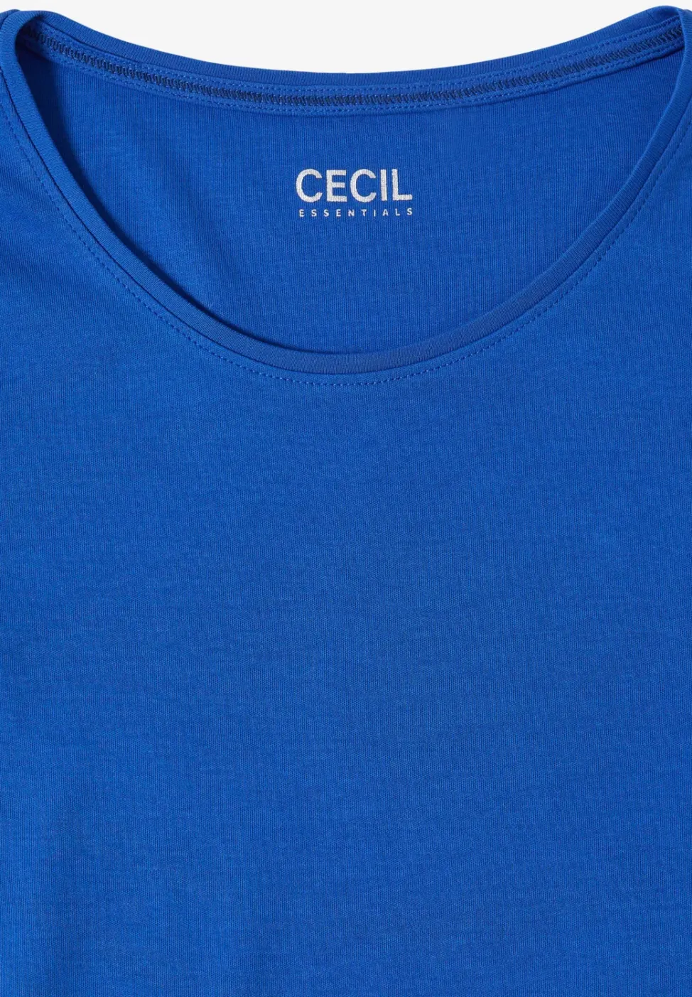 Basic Shirt met ronde hals in effen kleur
