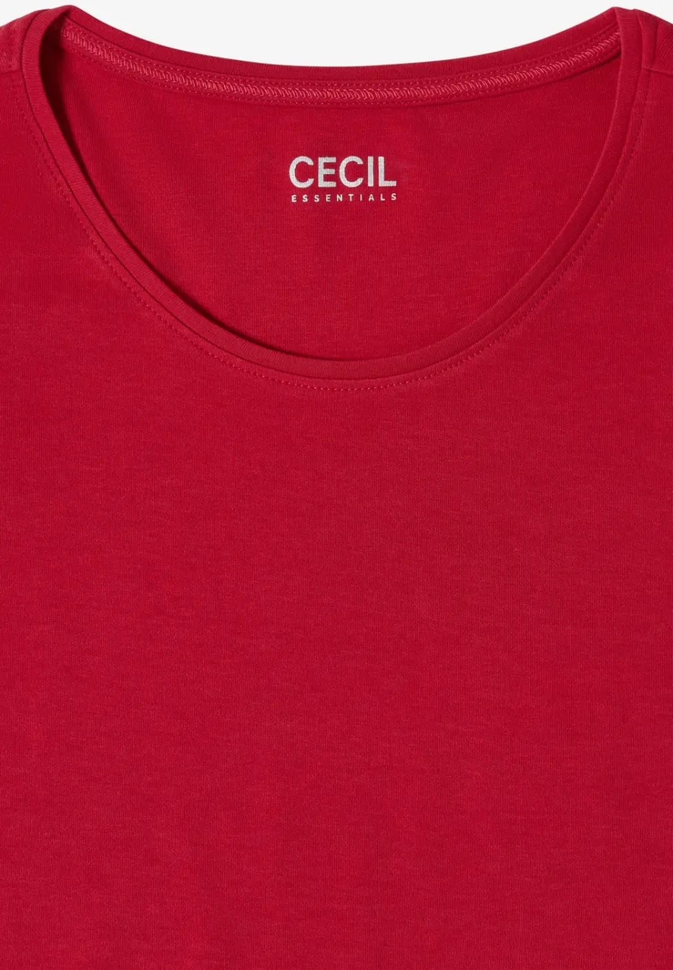 Basic Shirt met ronde hals in effen kleur