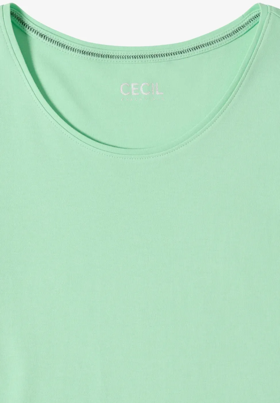 Basic Shirt met ronde hals in effen kleur