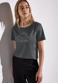 Basic shirt met tekst