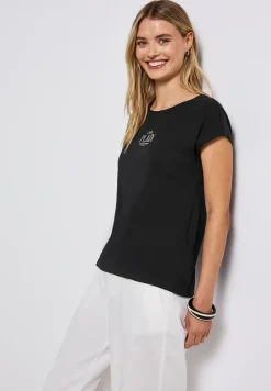 Basic shirt met tekst