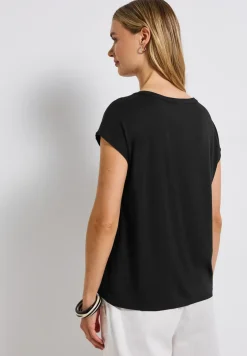 Basic shirt met tekst