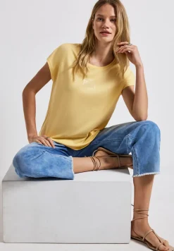 Basic shirt met tekst