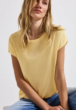 Basic shirt met tekst