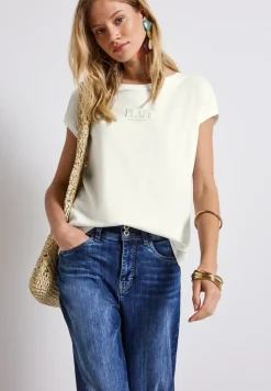 Basic shirt met tekst
