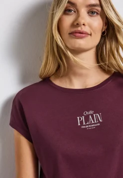 Basic shirt met tekst