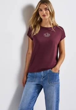 Basic shirt met tekst