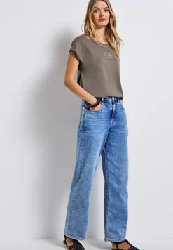 Basic shirt met tekst