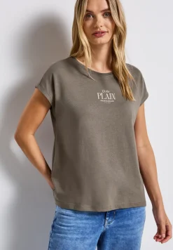 Basic shirt met tekst