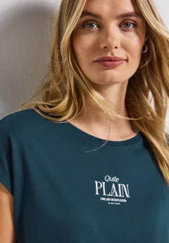 Basic shirt met tekst