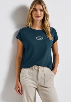 Basic shirt met tekst