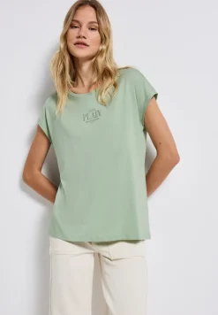 Basic shirt met tekst