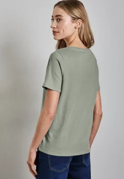Basic shirt met V-hals