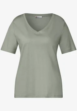 Basic shirt met V-hals