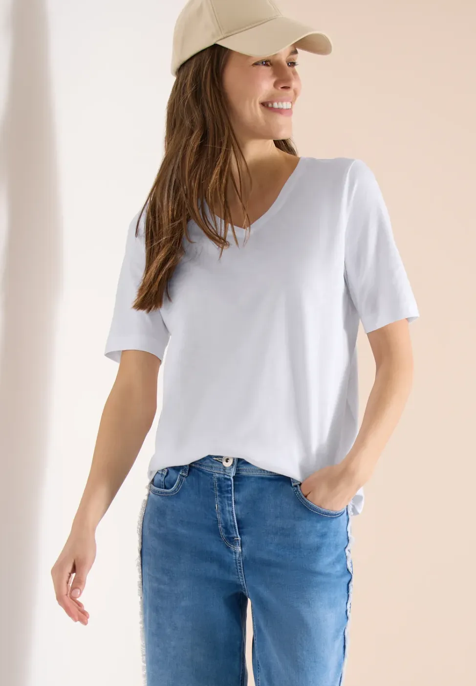 Basic Shirt met V-hals