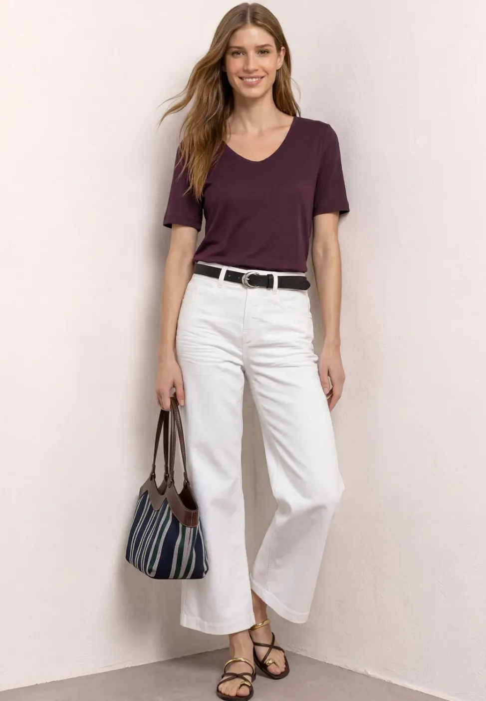 Basic Shirt met V-hals