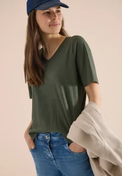 Basic Shirt met V-hals